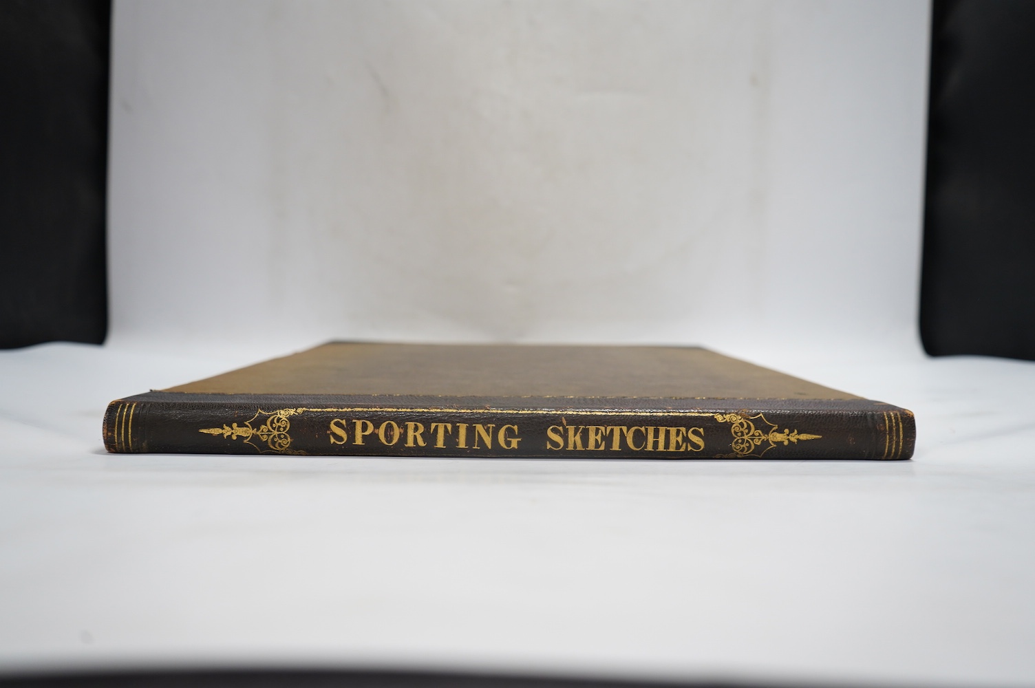 [Herring, J.F.] - Sporting Sketches. 24 chromolithographed plates (with guards), no title of letterpress present: contemp. gilt decorated half morocco and cloth, gilt lettered upper cover, oblong 4to. (1854)